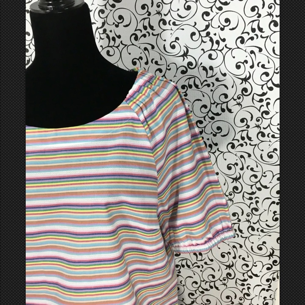 Talbots Multicolored Striped Top - image 3